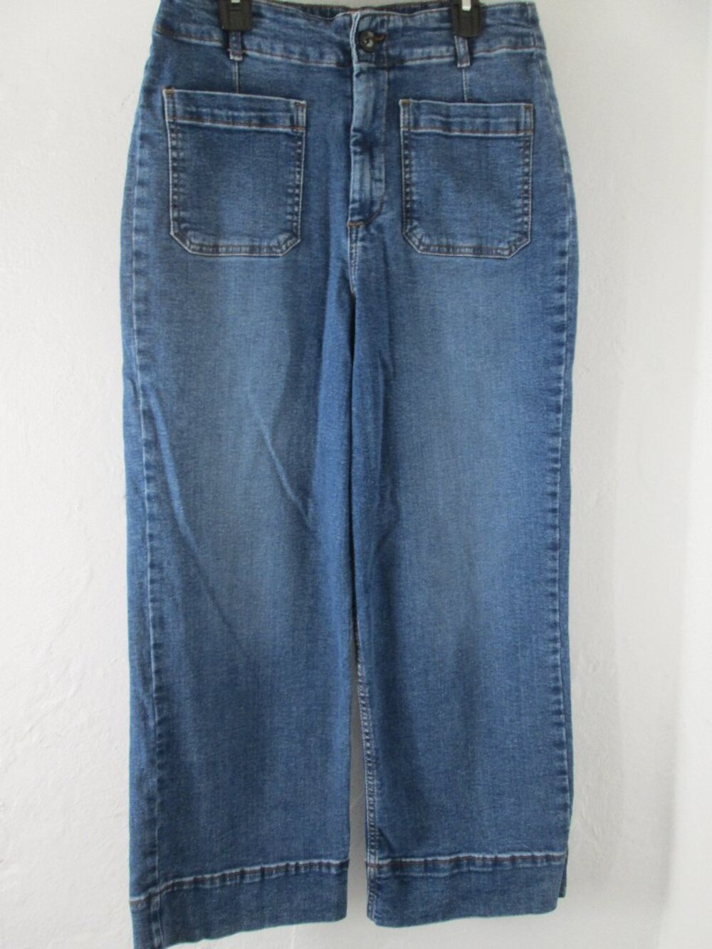 Bagatelle Wide Leg Jeans Women's 29 Blue Medium Wash High Rise Cropped Jeans